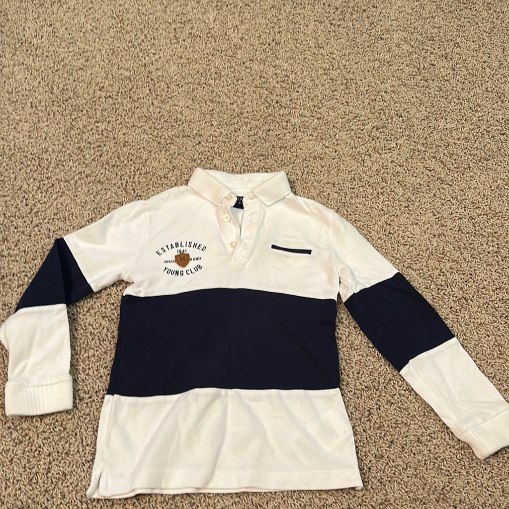 Mayoral Boys Polo Size 5 Long Sleeve